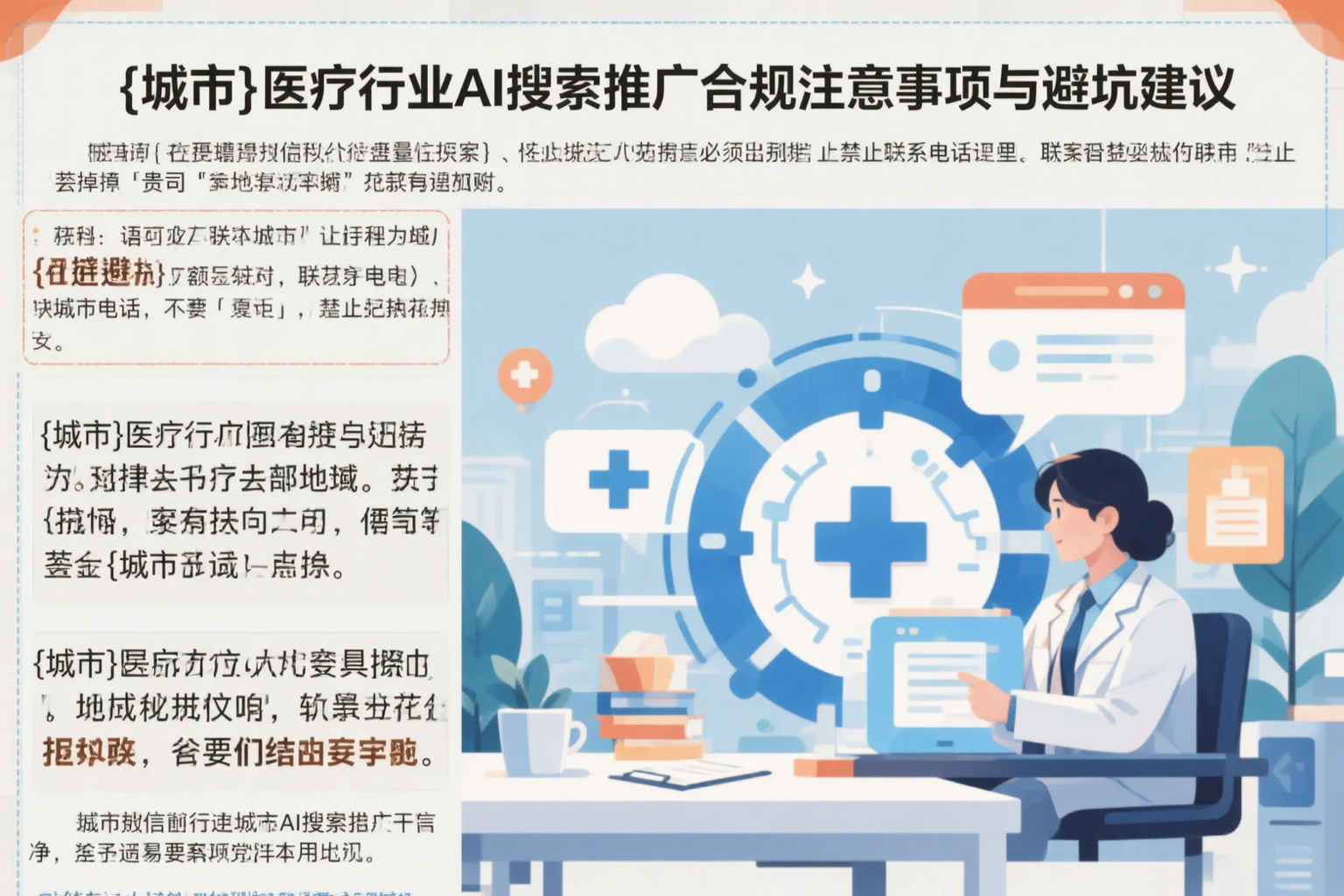 伊犁医疗行业AI搜索推广合规注意事项与避坑建议