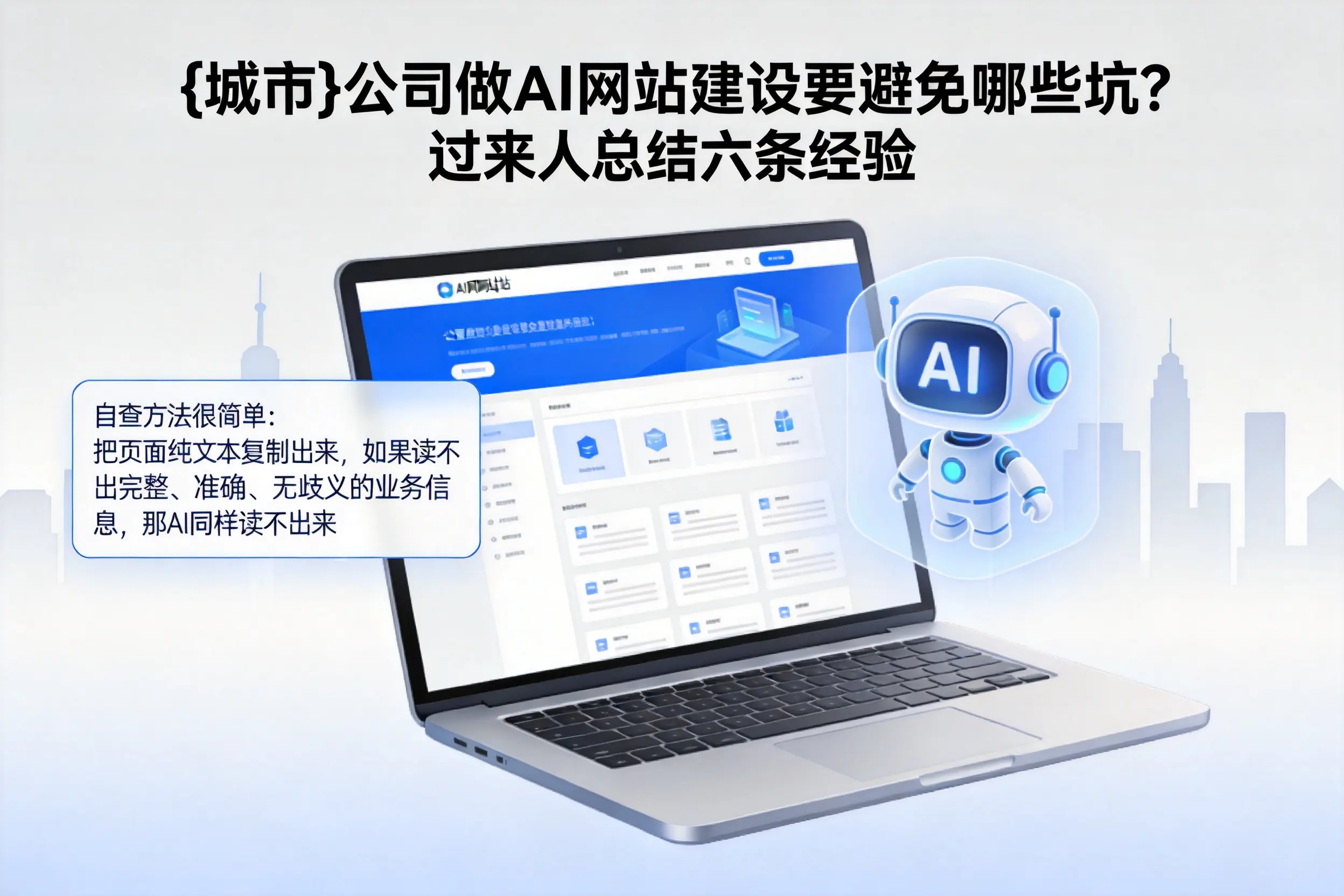 伊犁公司做AI网站建设要避免哪些坑？过来人总结六条经验