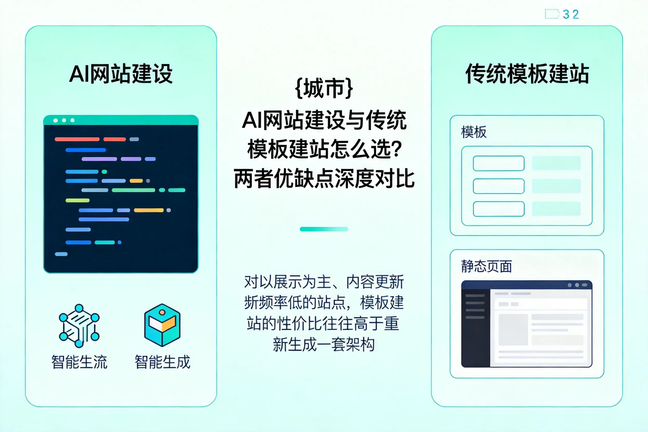 伊犁AI网站建设与传统模板建站怎么选？两者优缺点深度对比