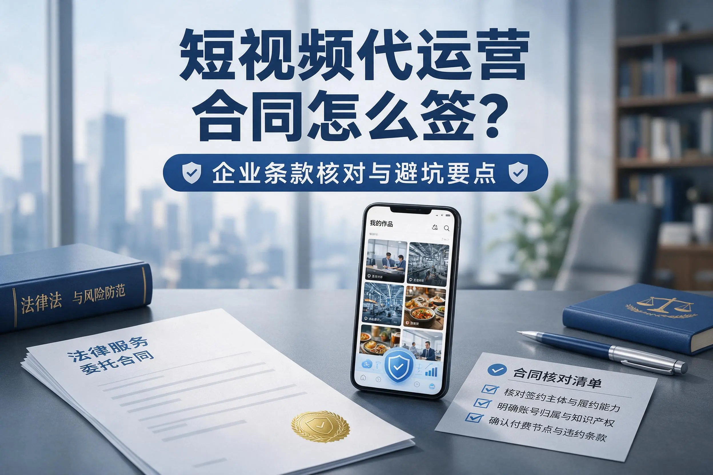 短视频代运营合同怎么签？伊犁企业条款核对与避坑要点