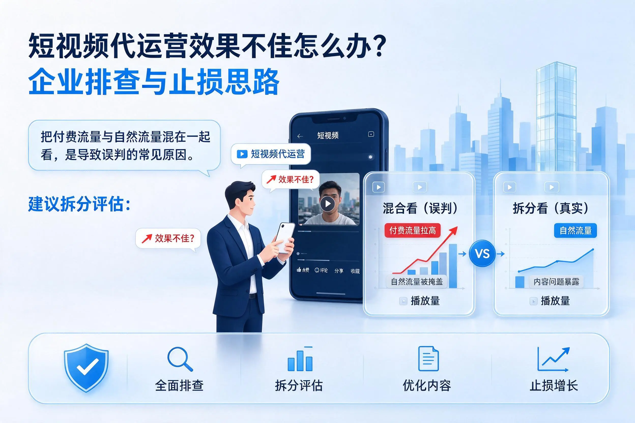 短视频代运营效果不佳怎么办？伊犁企业排查与止损思路