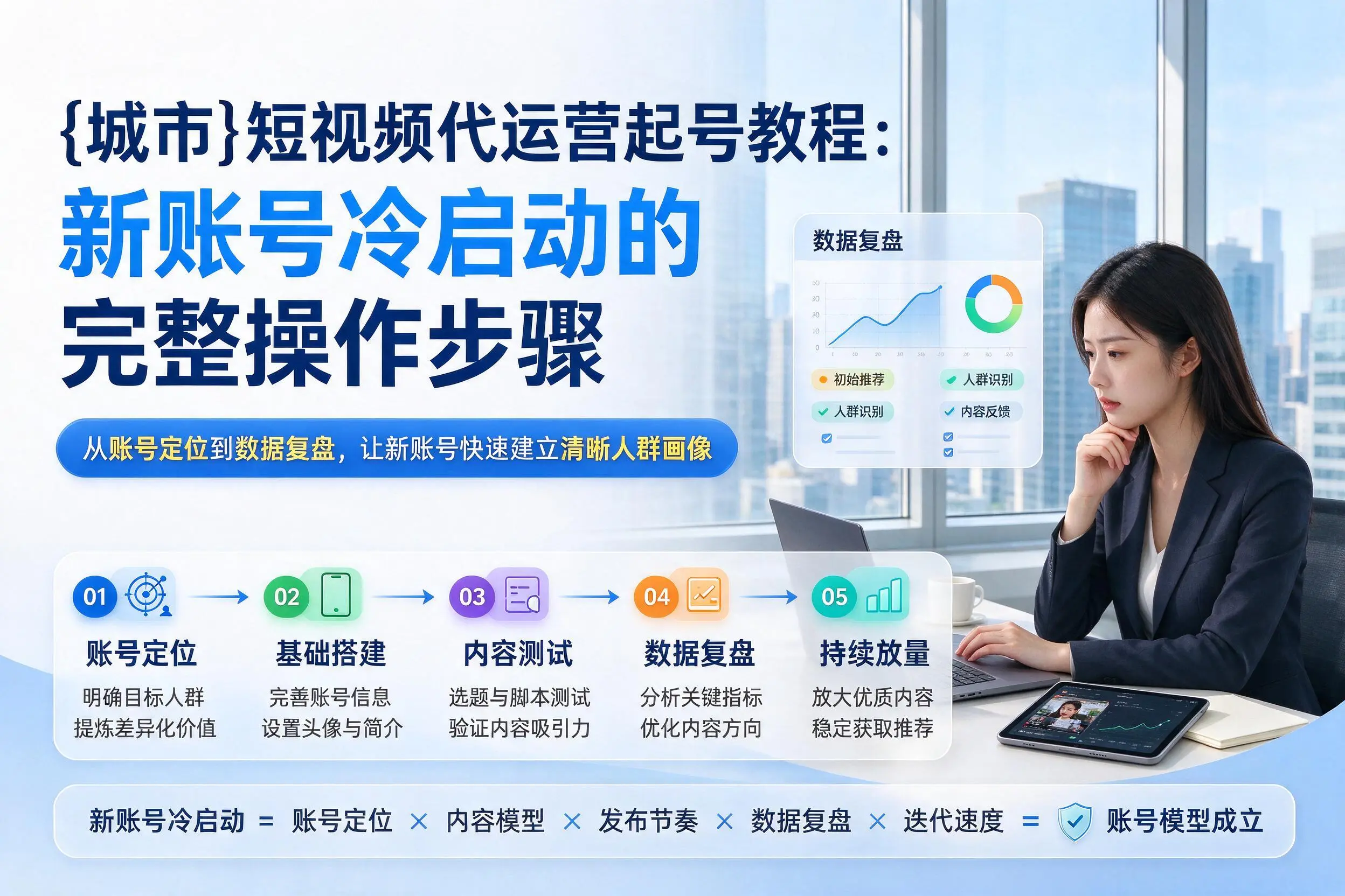 伊犁短视频代运营起号教程:新账号冷启动的完整操作步骤
