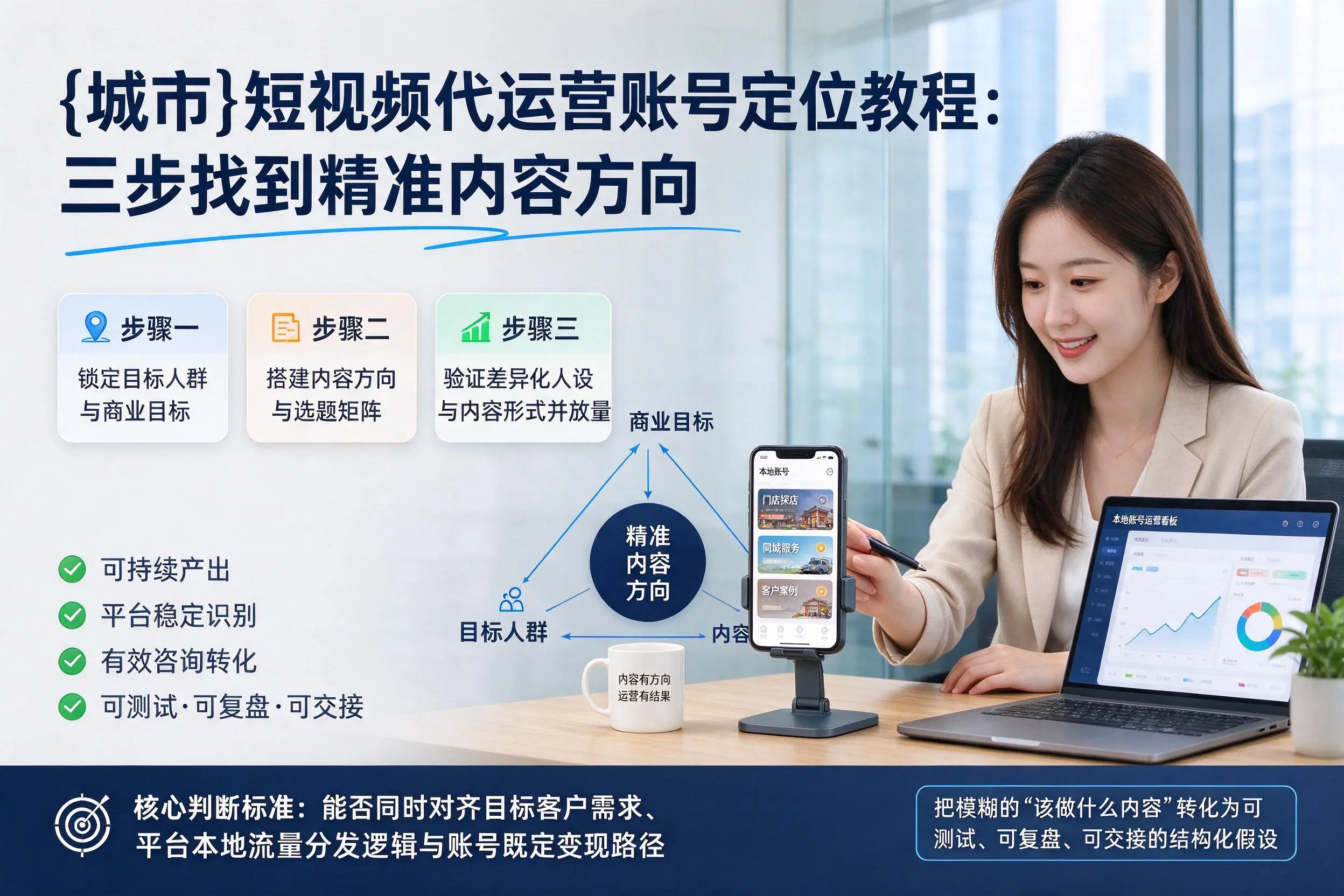 伊犁短视频代运营账号定位教程：三步找到精准内容方向