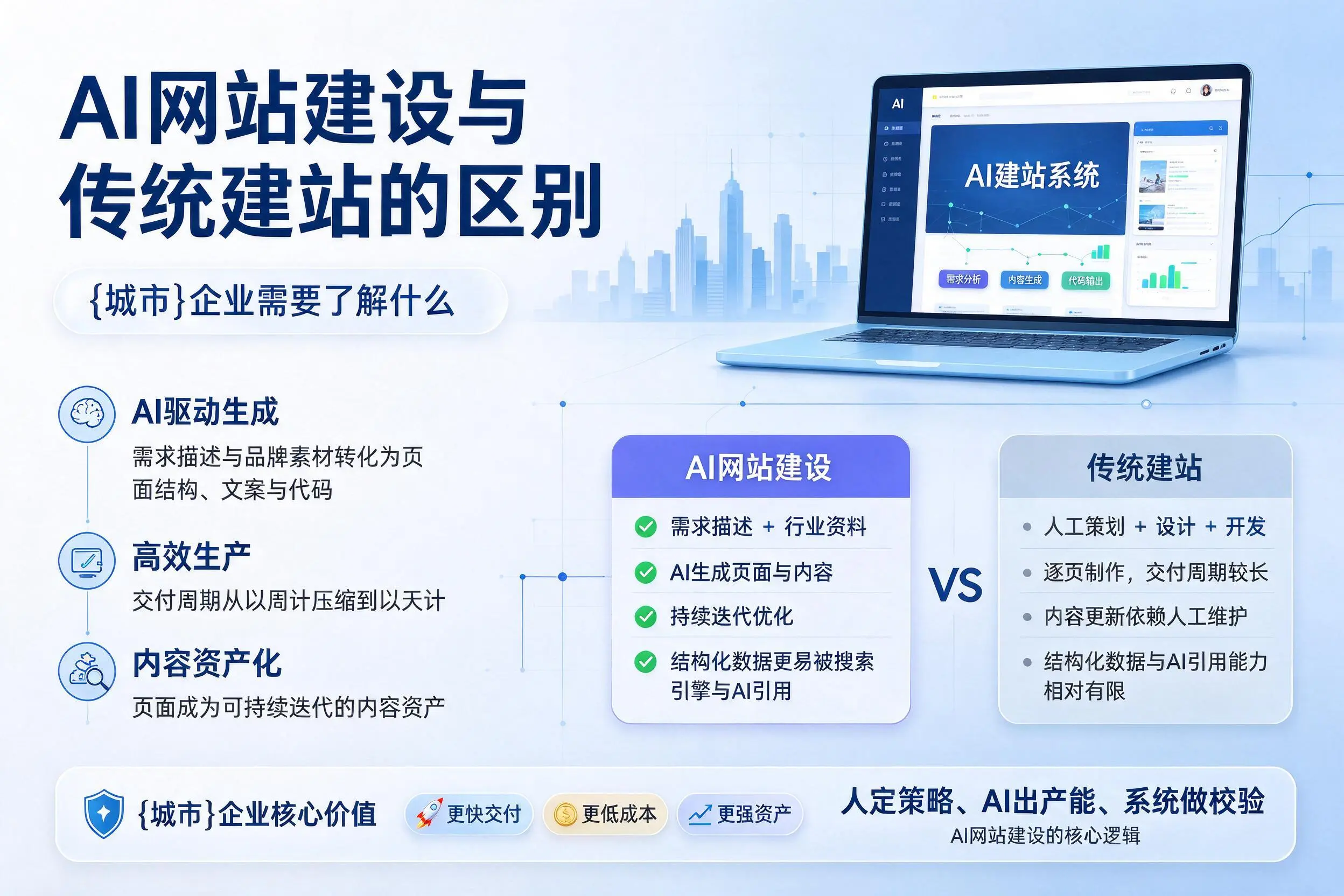 AI网站建设与传统建站的区别,伊犁企业需要了解什么