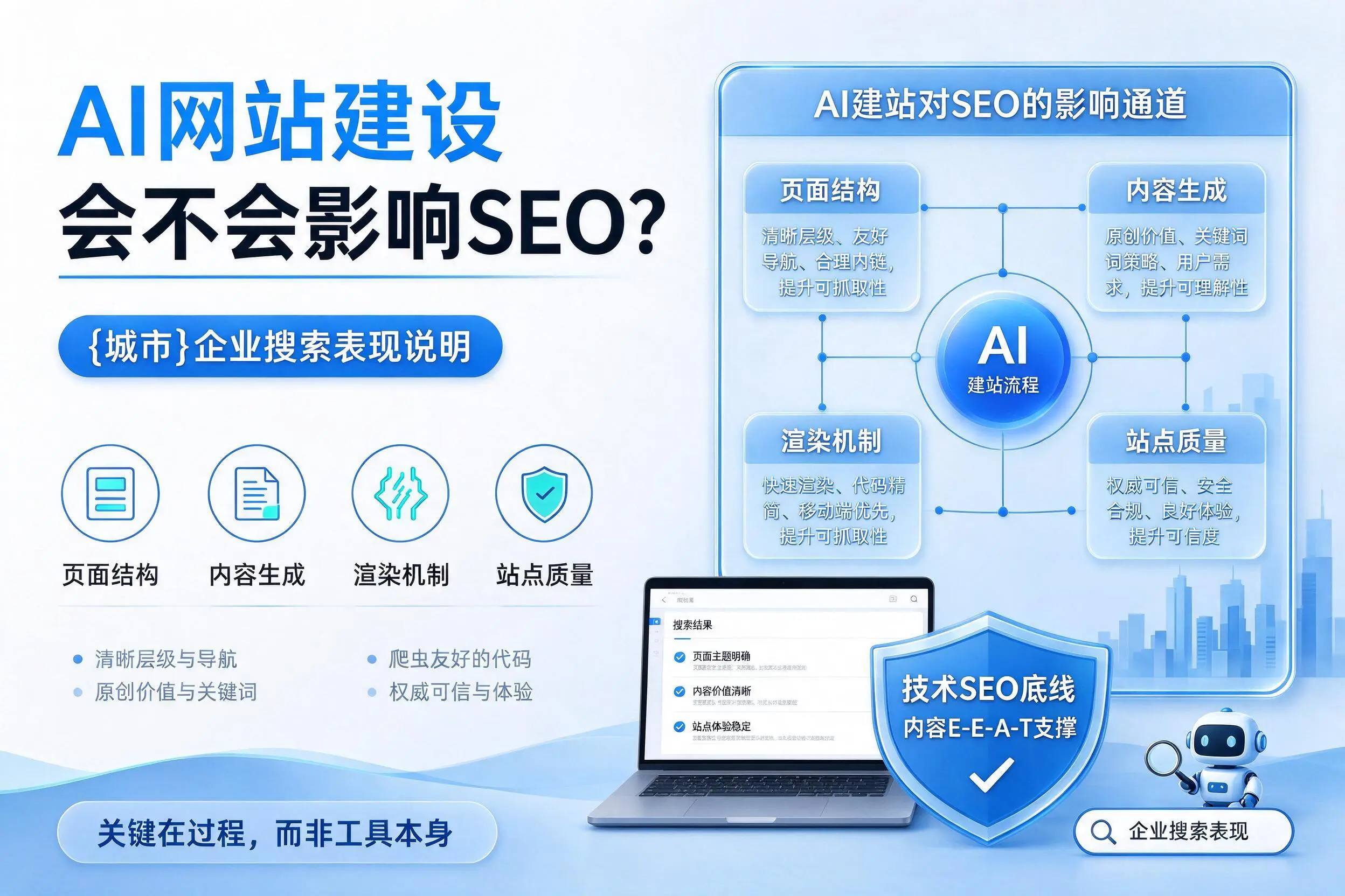 AI网站建设会不会影响SEO?伊犁企业搜索表现说明