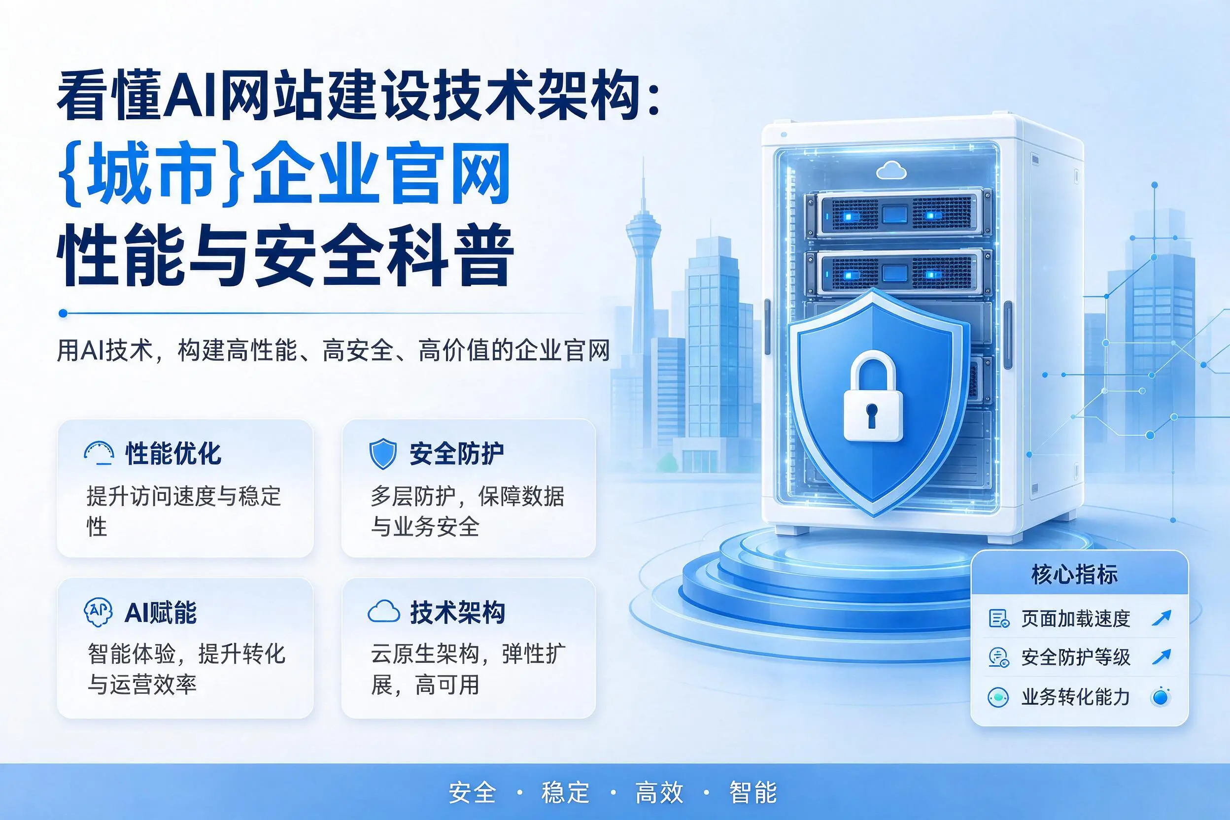看懂AI网站建设技术架构:伊犁企业官网性能与安全科普