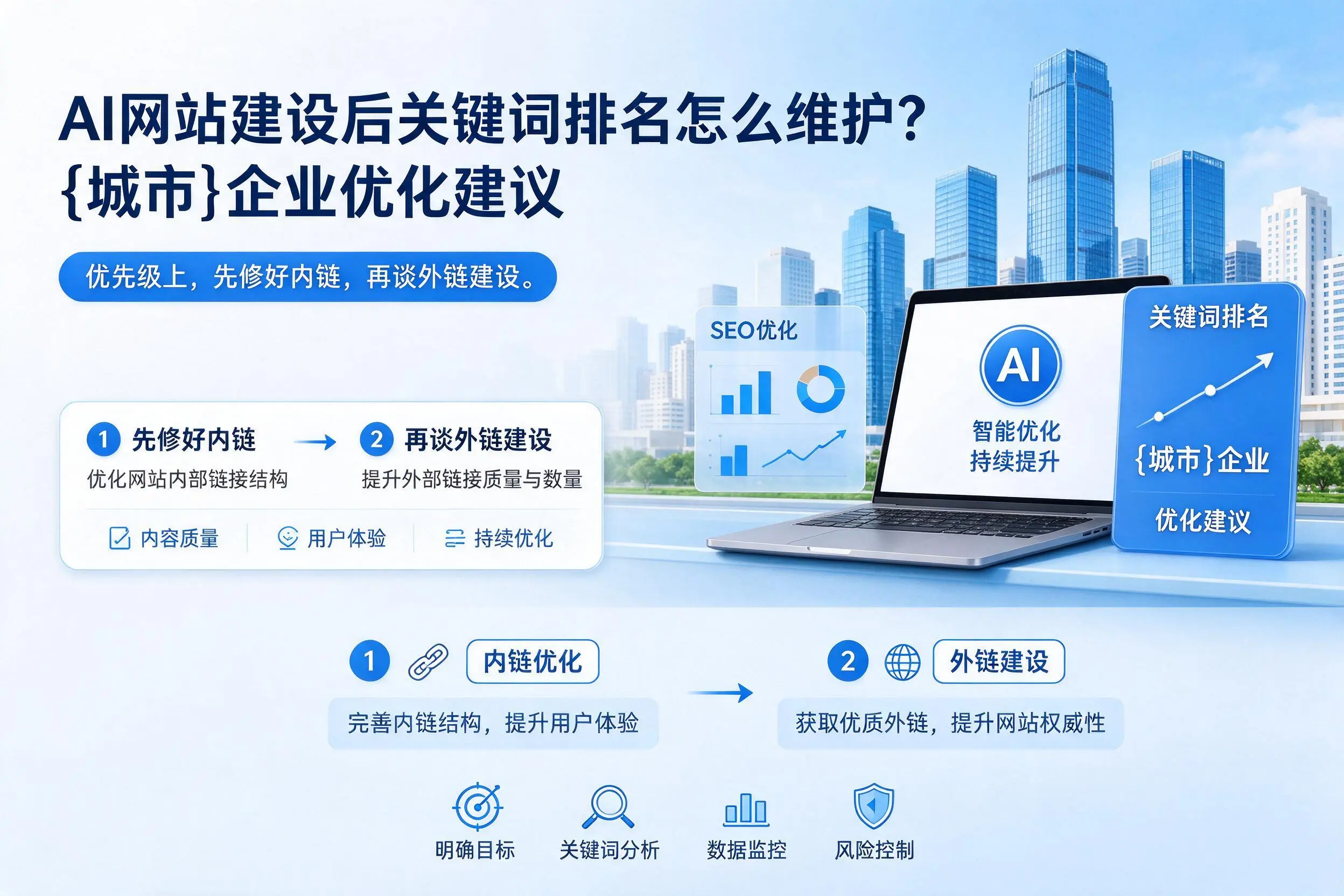 AI网站建设后关键词排名怎么维护?伊犁企业优化建议