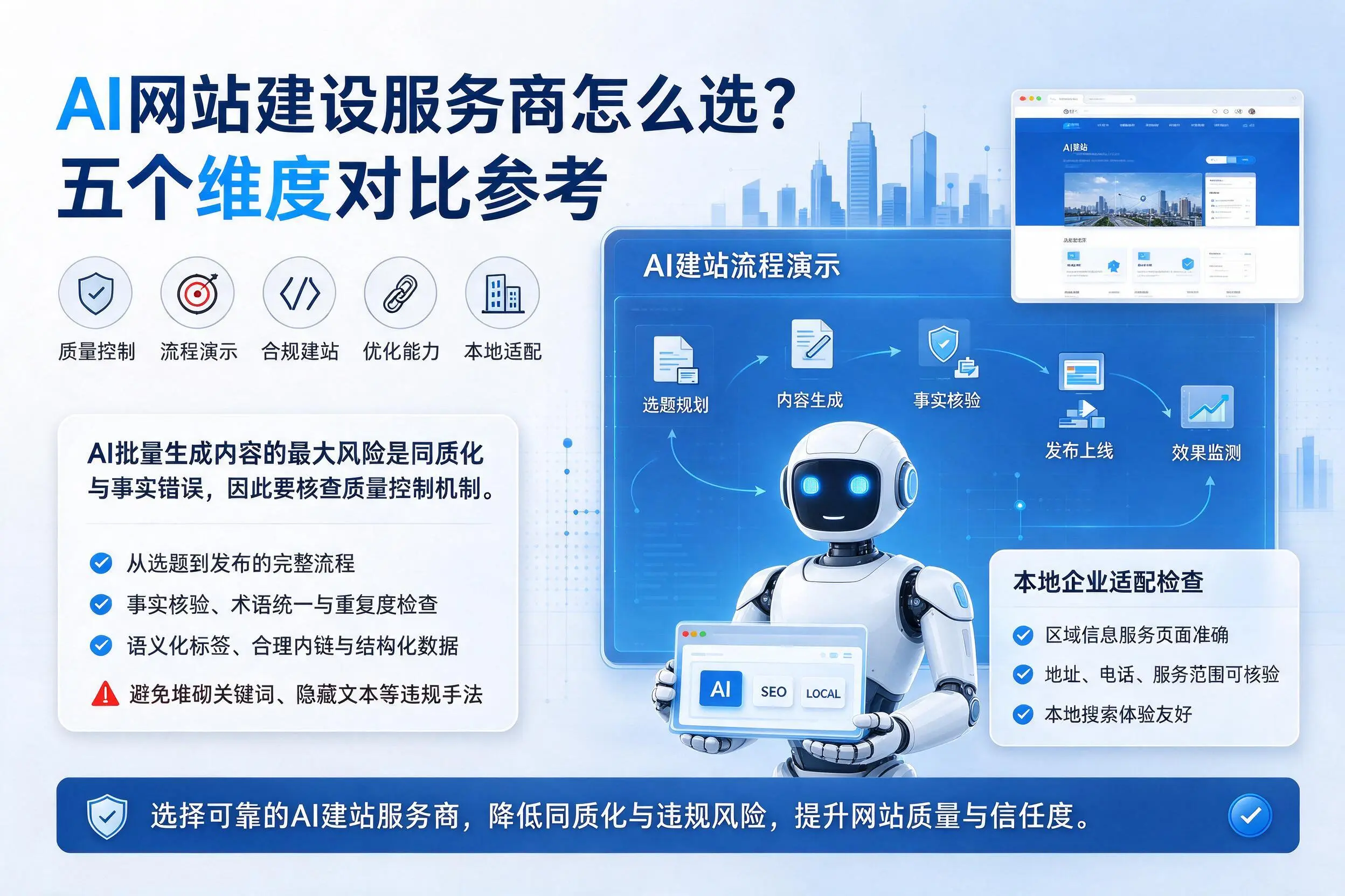 伊犁AI网站建设服务商怎么选？五个维度对比参考