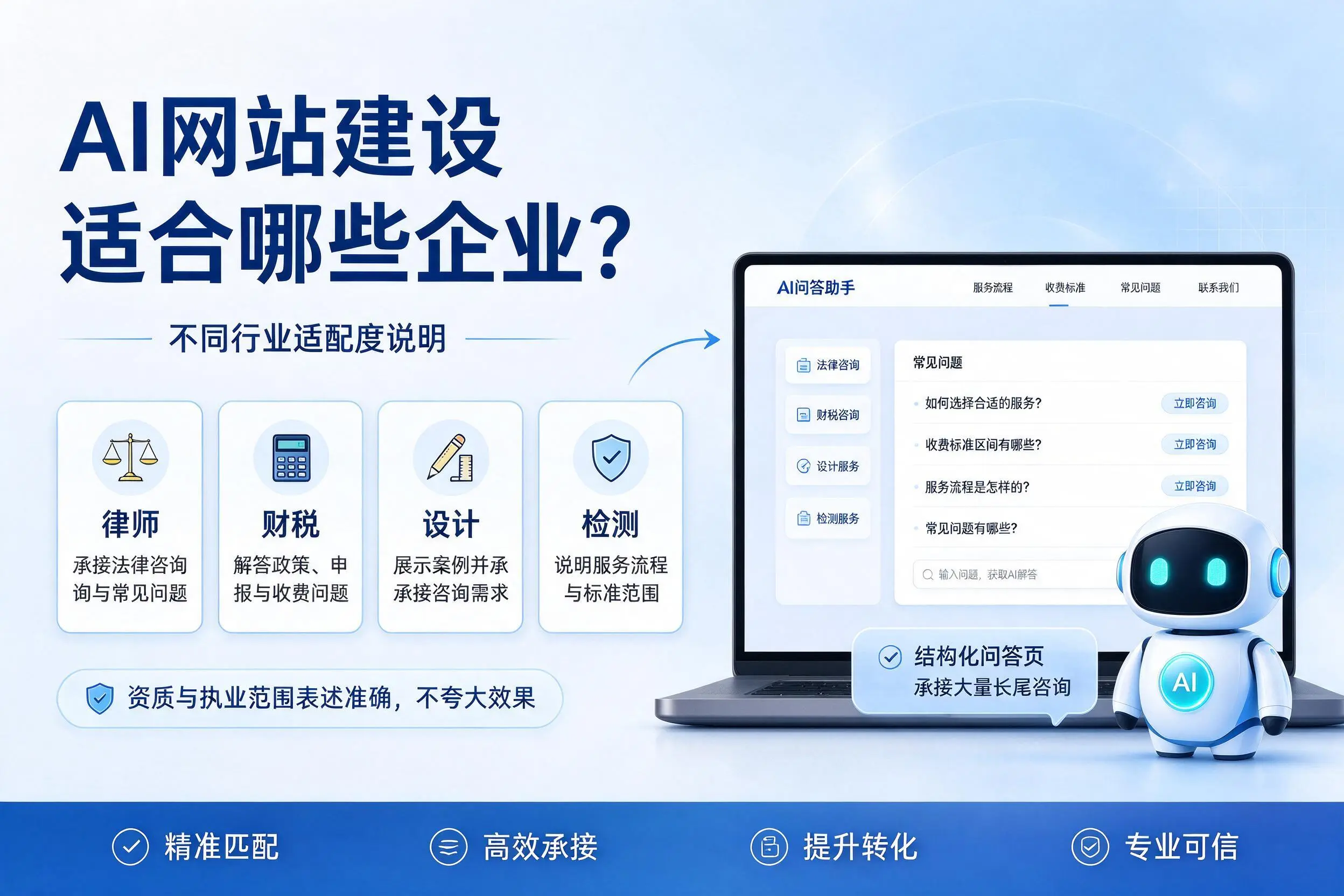 AI网站建设适合哪些企业？伊犁不同行业适配度说明
