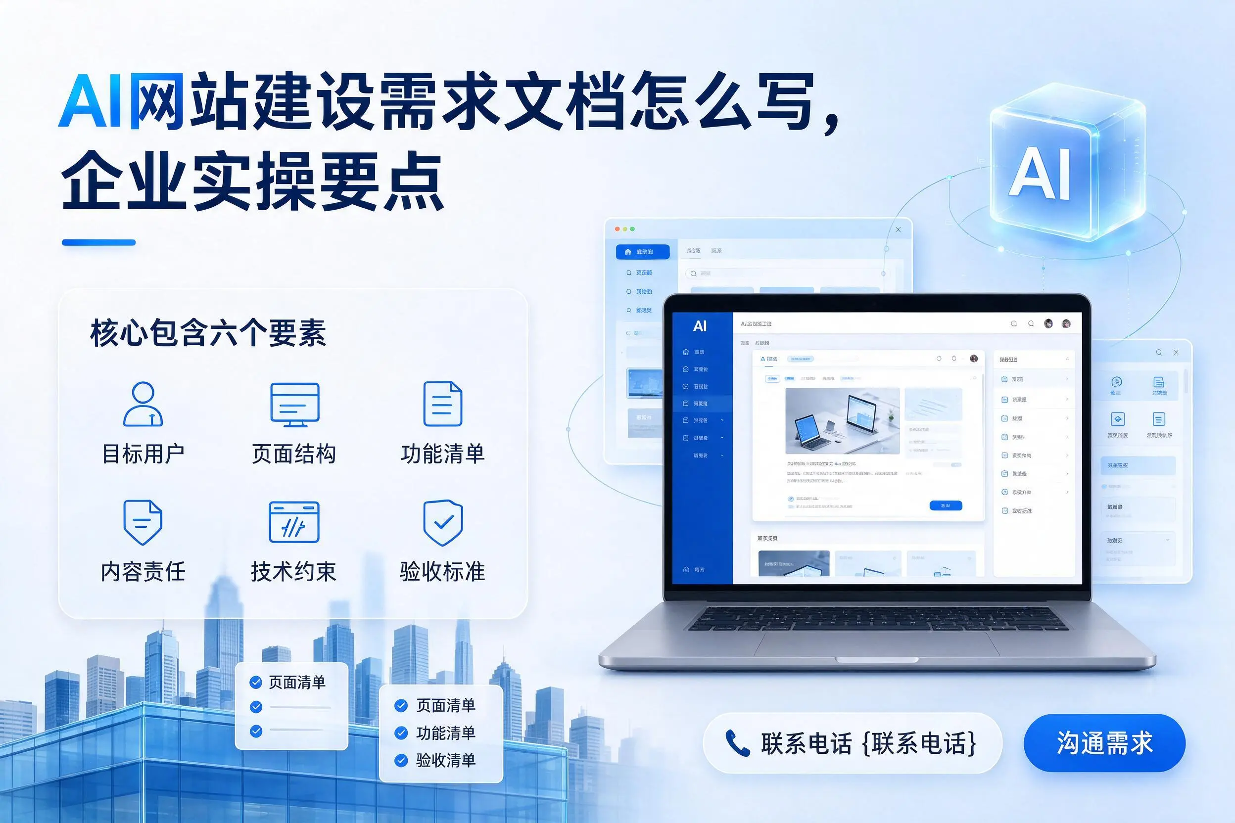 AI网站建设需求文档怎么写，伊犁企业实操要点